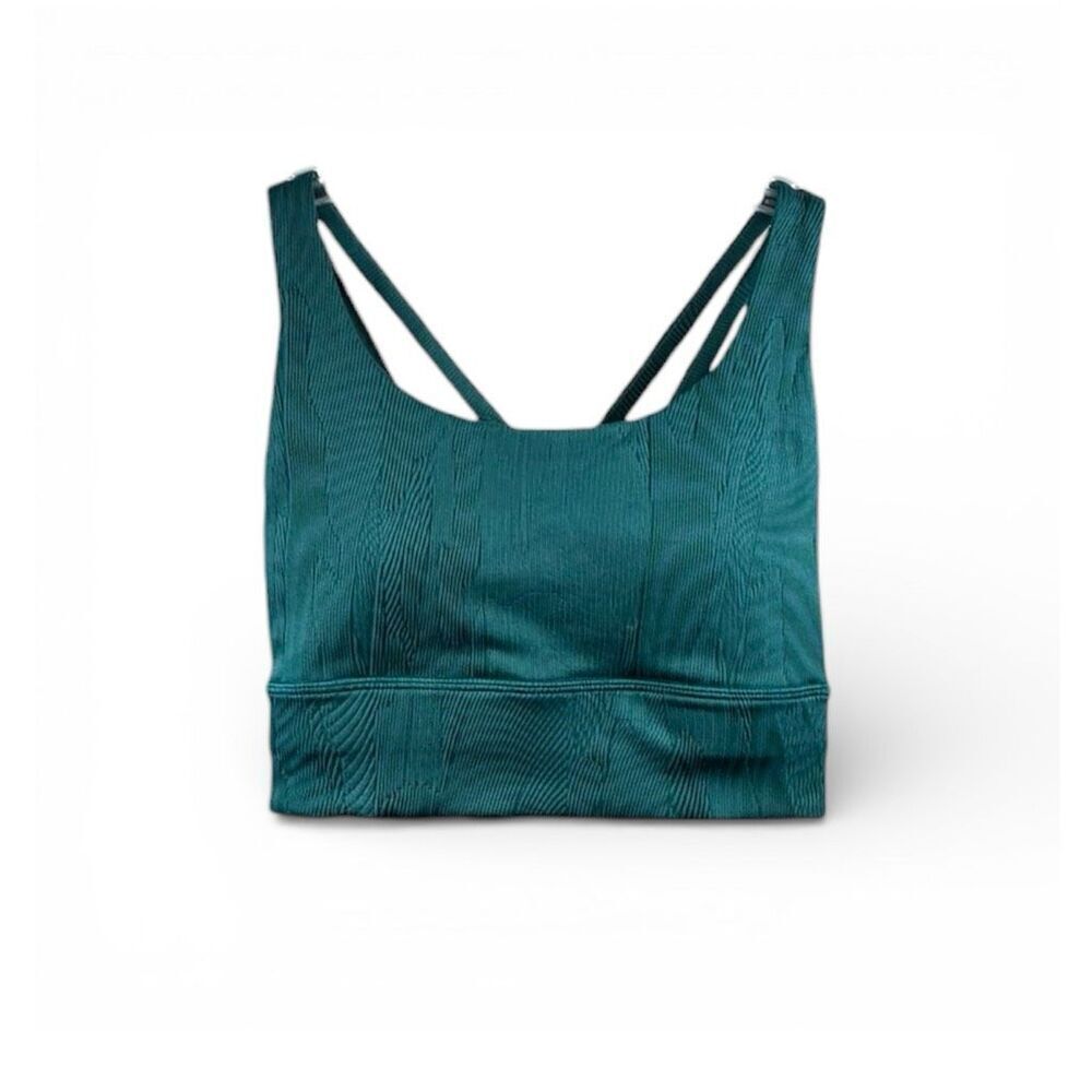 Lululemon Ribbed Align Bra in Green Jasper Size 4